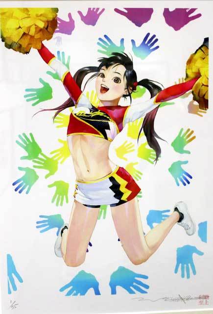 『「制服至上・制服至上2―台湾女子高生制服選―」出版記念 蚩尤 個展』 　　元気いっぱいにジャンプするチアリーダー。お腹が思いっきり見えているけど、ヘルシーでカワイイ！