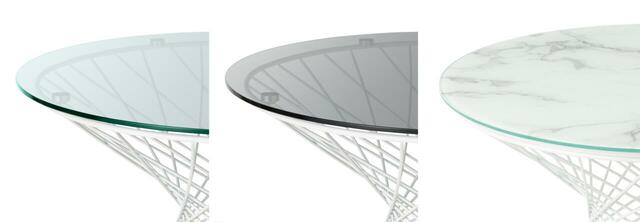 【Francfranc（フランフラン）】テーブル部門1位：マーリア コーヒーテーブル／天板はクリア、ブラック、大理石調の3種類