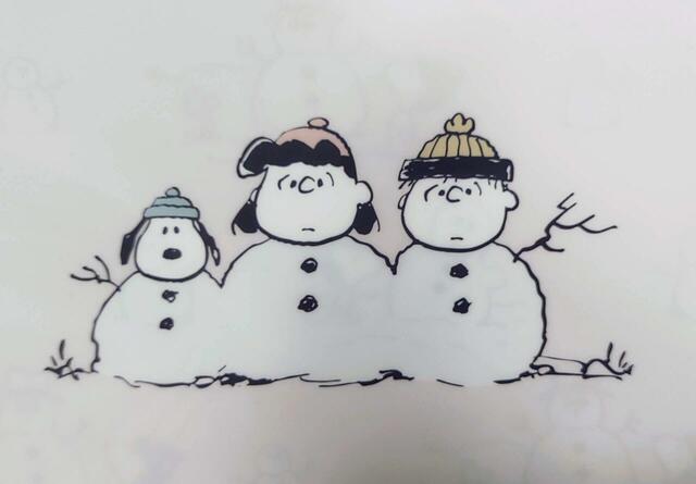 雪だるまになったスヌーピーと、仲間たちがキュート