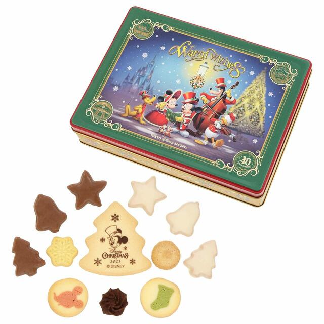 アソーテッド・クッキー 1,400円｜「ディズニー・クリスマス」スペシャルグッズ｜東京ディズニーリゾート40周年“ドリームゴーラウンド”｜発売日：2023年11月7日（火）｜販売店舗：東京ディズニーランド「ディズニー＆カンパニー」、東京ディズニーシー「ヴァレンティーナズ・スウィート」