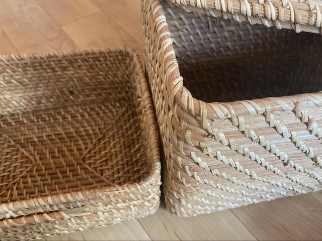【ニトリ カインズ バスケット】ナチュラルなラタン素材