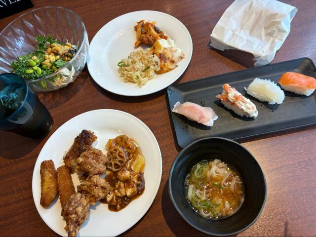 【フェスタガーデン】唐揚げも麻婆もサラダも一皿に！好きなだけ取れるのがブッフェの醍醐味♪