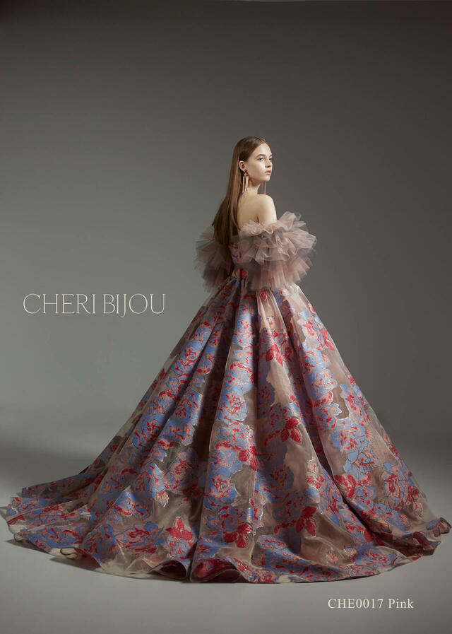 【クラウディア】CHERI BIJOU(シェリービジュー)新作ウェディングドレス|CHE0017_Pink