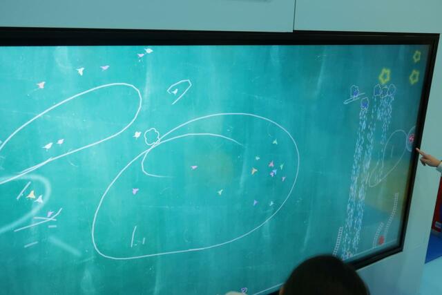 「こびとが住まう黒板」雨も降るよ