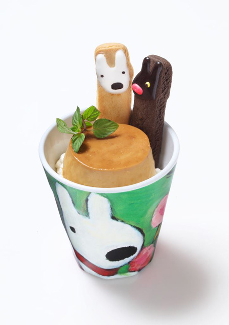 リサとガスパールのプリン・ア・ラ・モード1404円／リサとガスパール展 リサとガスパールカフェ in GINZA