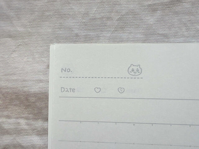 左ページの上部にはちいかわのイラスト入りです