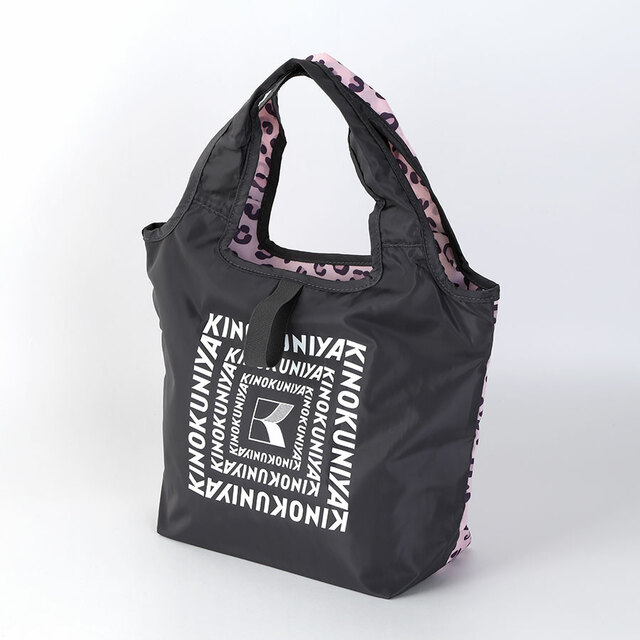 【紀ノ国屋 まとまる保冷バッグS】レオパード／片面はシンプルな無地