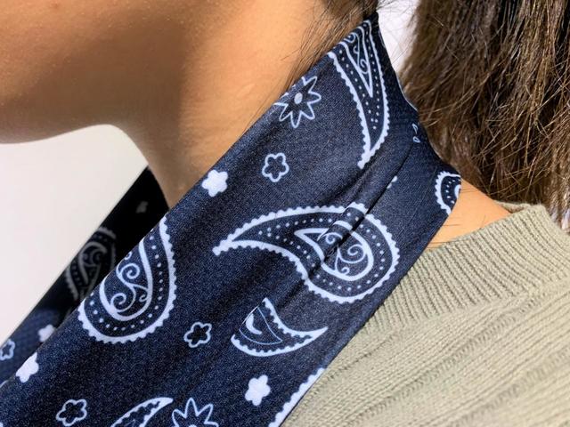 【Watts】「クールタオルペイズリーNB」簡単に凉をとれます