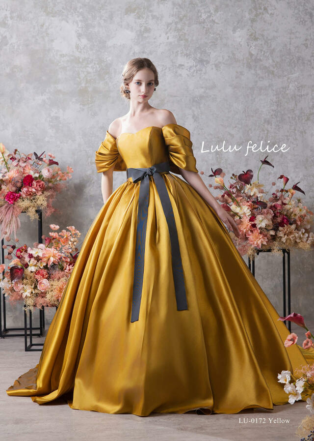 【クラウディア】「Lulu felice(ルル・フェリーチェ)」新作ウェディングドレス|LU-0172_Yellow