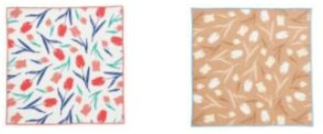【Francfranc（フランフラン）】キッチンクロス チューリップ／チューリップ ブラウン　500円