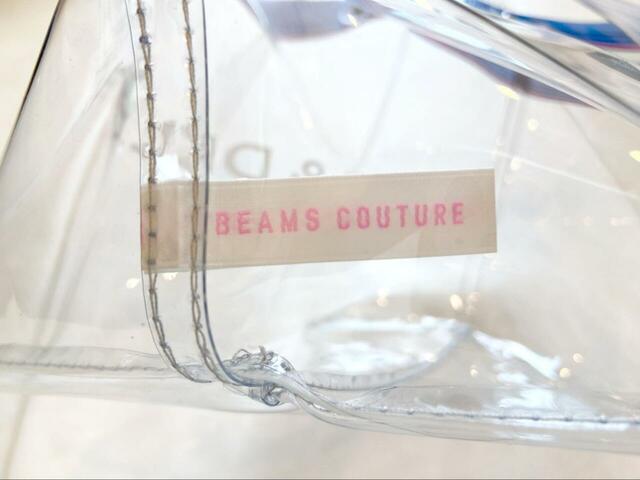 【DEAN ＆ DELUCA クリアトートバッグS】BEAMS COUTUREのタグもワンポイントになっています◎