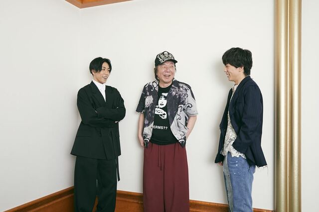 古田新太(中央)、早乙女太一(左)、早乙女友貴(右)