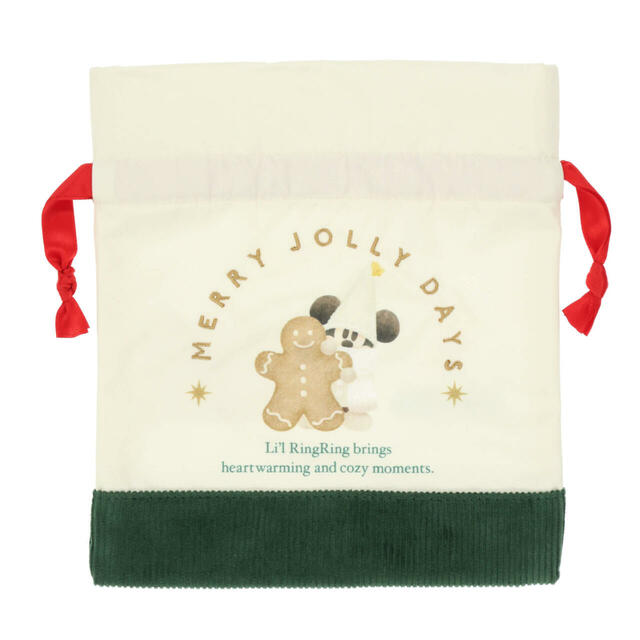 きんちゃくセット 2,400円｜東京ディズニーリゾート「ディズニー・クリスマス」クリスマスの妖精“リルリンリン”のグッズ｜販売店舗：東京ディズニーランド「ディズニー＆カンパニー」、東京ディズニーシー「ガッレリーア・ディズニー」｜発売日：2024年11月8日（金）