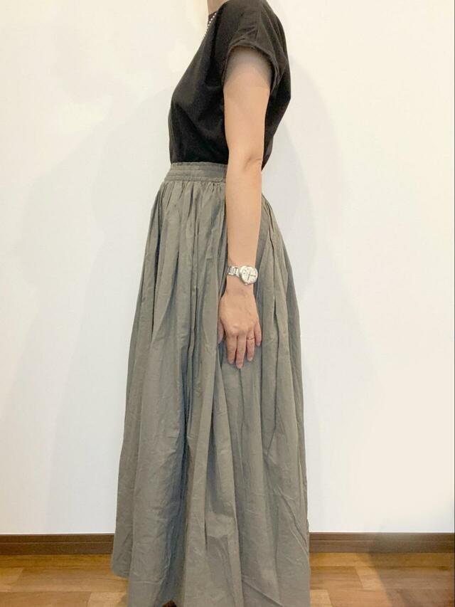 coca コットンボイルフレアスカート】たっぷりギャザーが入っているのでシワは気になりにくいです♪