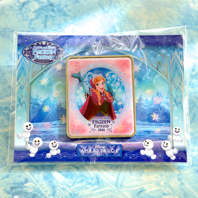 2016年 “アナとエルサのフローズンファンタジー” スペシャルルーム「限定オリジナルピン」｜ディズニーアンバサダーホテル