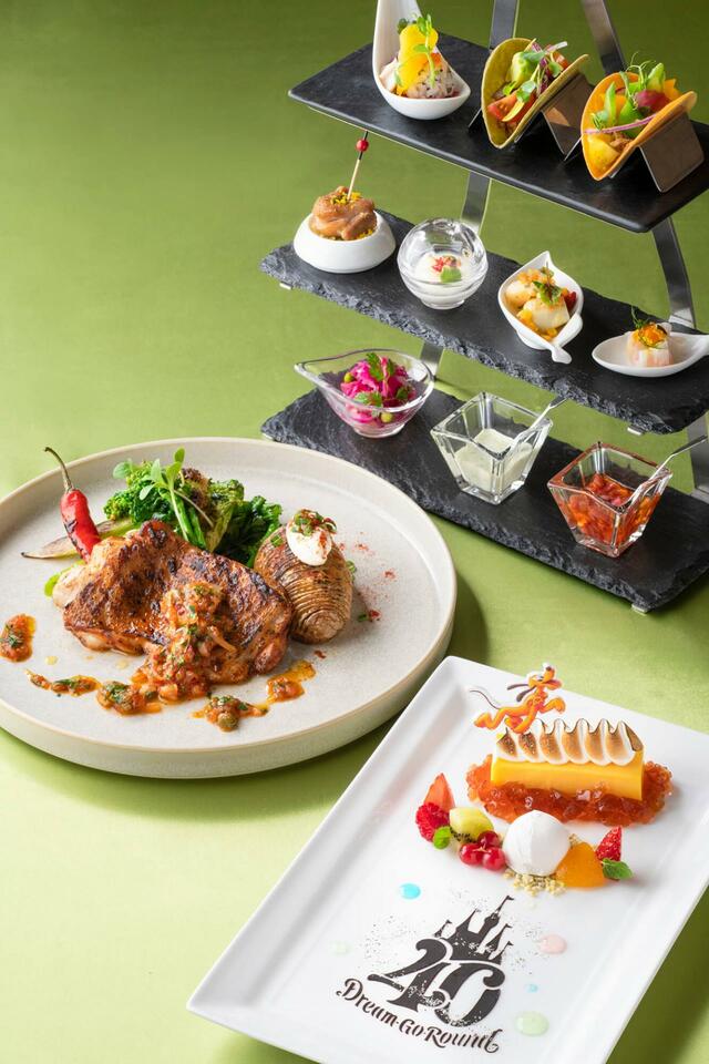 東京ディズニーリゾート40周年“ドリームゴーラウンド”エンパイア・グリル・ランチ｜ディズニーアンバサダーホテル「エンパイア・グリル（カリフォルニア料理）」
