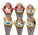「ハローキティ50thクレープ（全10種）※イメージ」＜全10種　700円（税込み）＞【「ハローキティ50周年　The Future in Our Eyes」シリーズ】