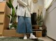 【UNIQLO　デニムロングスカート】定番白シャツ×定番デニムは間違いないコーディネート
