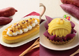 「紅はるかのモンブラン/スイートポテトケーキ（紅はるか＆紅あずま）」＜価格：460円（税込496円）/1,850円（税込1,998円）＞【銀座コージーコーナーに〝いも・栗・かぼちゃ”のケーキが勢ぞろい！「紅はるかのモンブラン」＆「スイートポテトケーキ」新登場！】