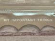 「MY IMPORTANT THINGS」大事なものを表すロゴも入っています!