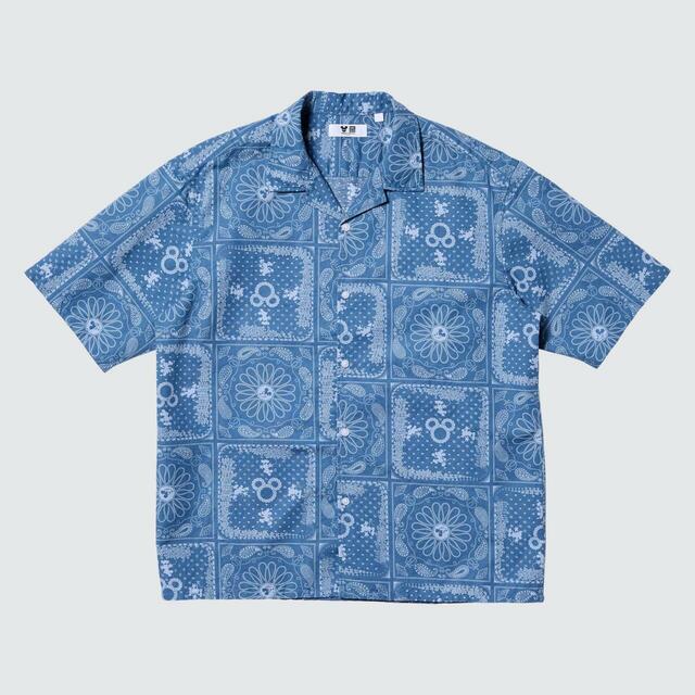 コットンリネンシャツ 2,990円｜ユニクロ UT「ディズニー イン ブルー」