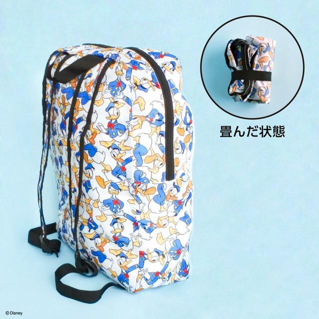 折りたたみリュックサック 660円(税込)【キャンドゥ「ドナルドダック」オリジナルデザイン商品】