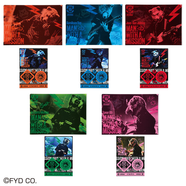 I賞：MWAM クリアファイル・ステッカーセット｜一番くじ MAN WITH A MISSION 15th ANNIVERSARY