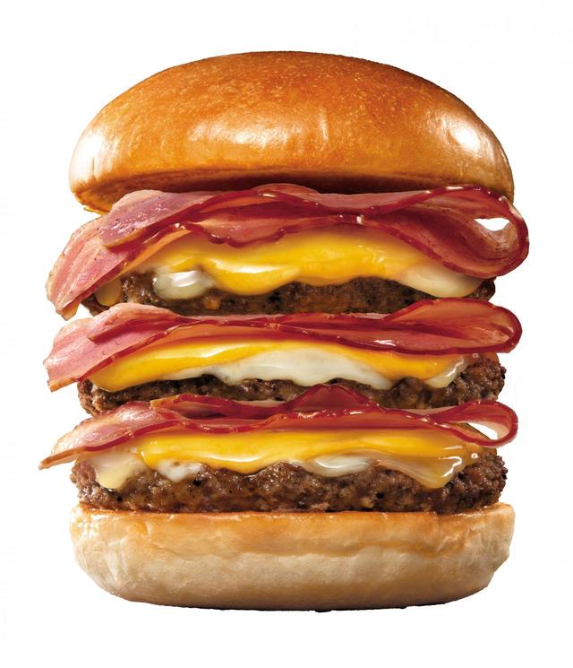 トリプルベーコントリプル絶品チーズバーガー　1,200 円（通常価格1,450 円）