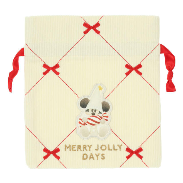 きんちゃくセット 2,400円|東京ディズニーリゾート「ディズニー・クリスマス」クリスマスの妖精“リルリンリン”のグッズ|販売店舗:東京ディズニーランド「ディズニー&カンパニー」、東京ディズニーシー「ガッレリーア・ディズニー」|発売日:2024年11月8日(金)