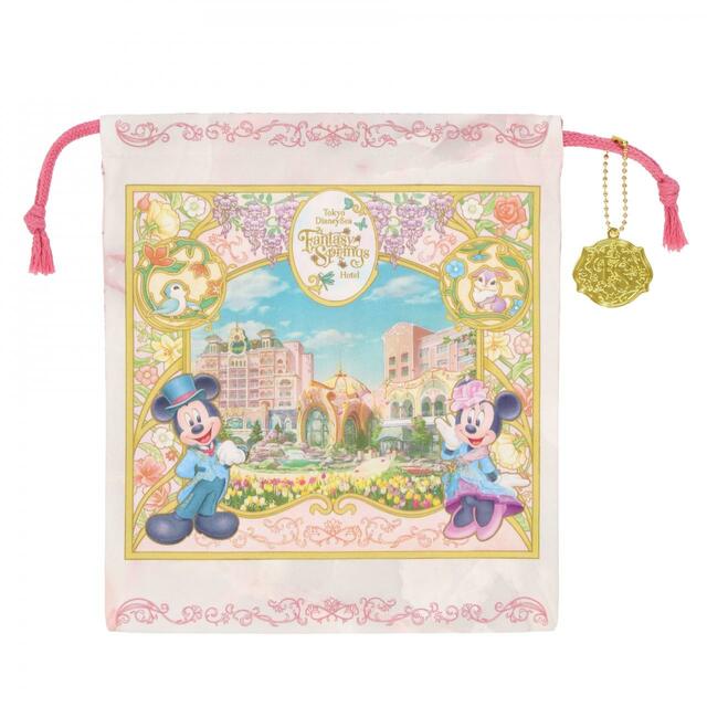 きんちゃく 950円|「東京ディズニーシー・ファンタジースプリングスホテル」をテーマにしたグッズ|販売店舗:東京ディズニーシー「エンポーリオ」|発売日:2024年5月28日(火)