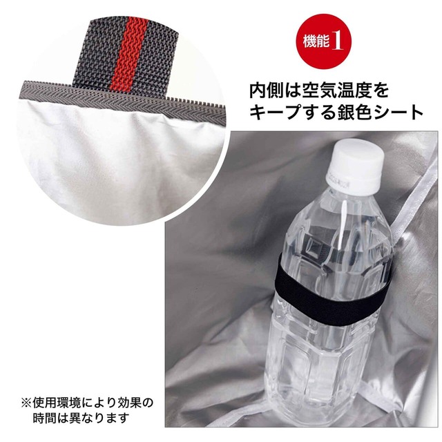 【InRed 2024年7月号　撥水加工 お出かけバッグ】内側は空気温度をキープする銀色シート