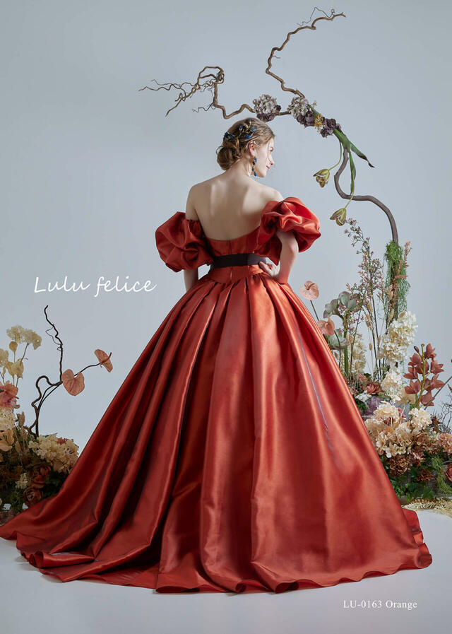 「Lulu felice（ルル・フェリーチェ）」新作ウェディングドレス　LU-0163_Orange
