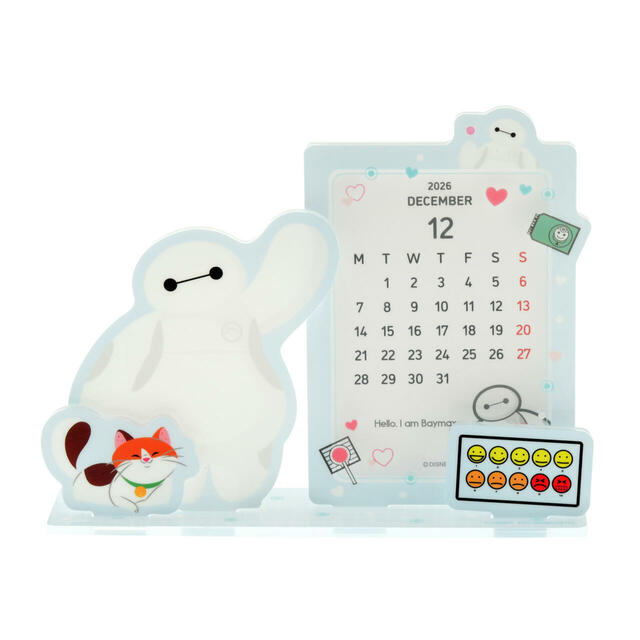 ベイマックス&モチ 卓上カレンダー アクリル CALENDAR&ORGANIZER 2026 1,800円