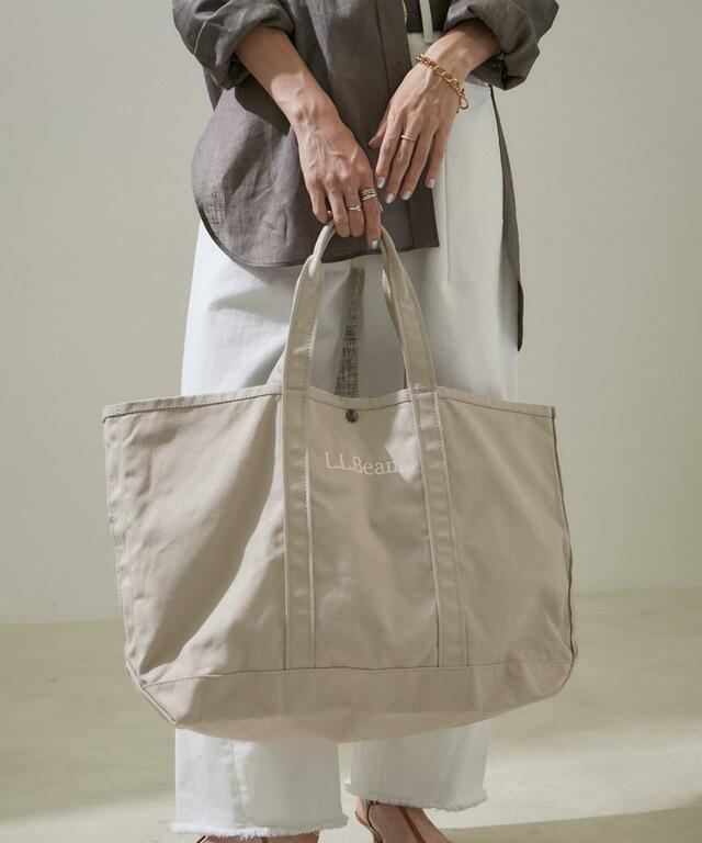 【L.L.Bean × SALON adam et rope】グローサリー・トート：6,050円（税込）09グレー（marble grey）
