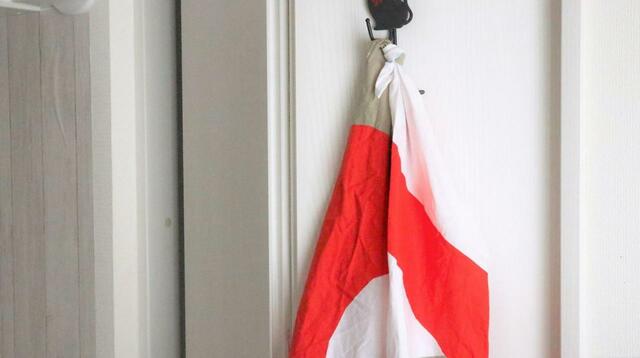 【カルディ ふろしき風エコバッグ】なにげなく部屋に掛けておくだけでもサマになります