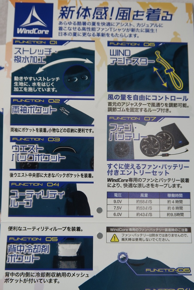 ワークマン ウィンドコアエントリーセット半袖プルオーバー