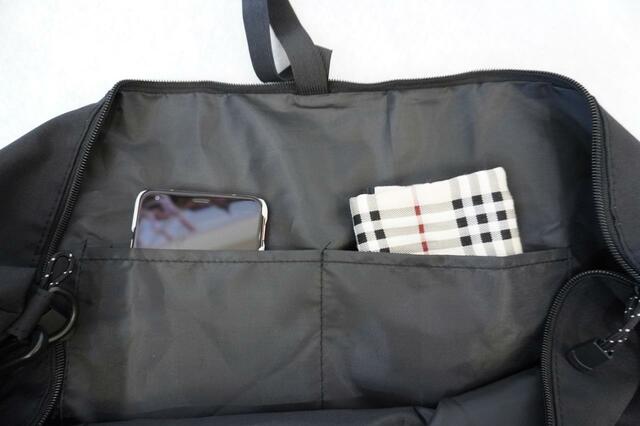 大きめサイズの内ポケット【moz(モズ)多機能ボストンバッグ】