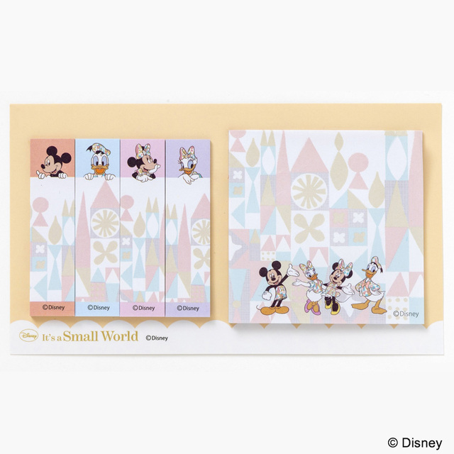 【イッツ・ア・スモールワールド60周年記念】小ふせん4種×各16枚、大ふせん16枚のセット