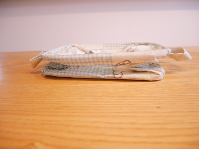 【ベルメゾン　ファブリックボックス2個セット「スヌーピー」】使わない時は薄くたたんで収納出来ます