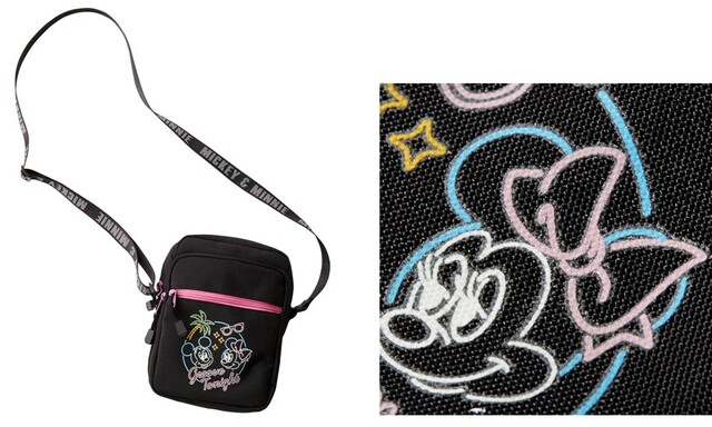 蓄光メッシュプリントショルダーバッグ 3,990円｜ディズニーファンタジーショップ「ミッキーマウス タイムスリップ」シリーズ