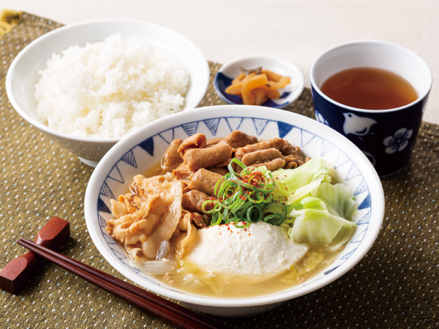 もつ煮込み豚汁定食