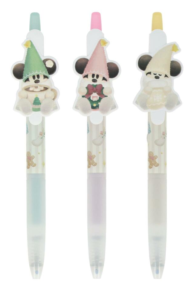 ボールペン〈ジュース〉セット 1,600円｜東京ディズニーリゾート「ディズニー・クリスマス」スペシャルグッズ｜販売店舗：東京ディズニーランド「ディズニー＆カンパニー」、東京ディズニーシー「ガッレーリア・ディズニー」｜発売日：2026年11月10日(火)