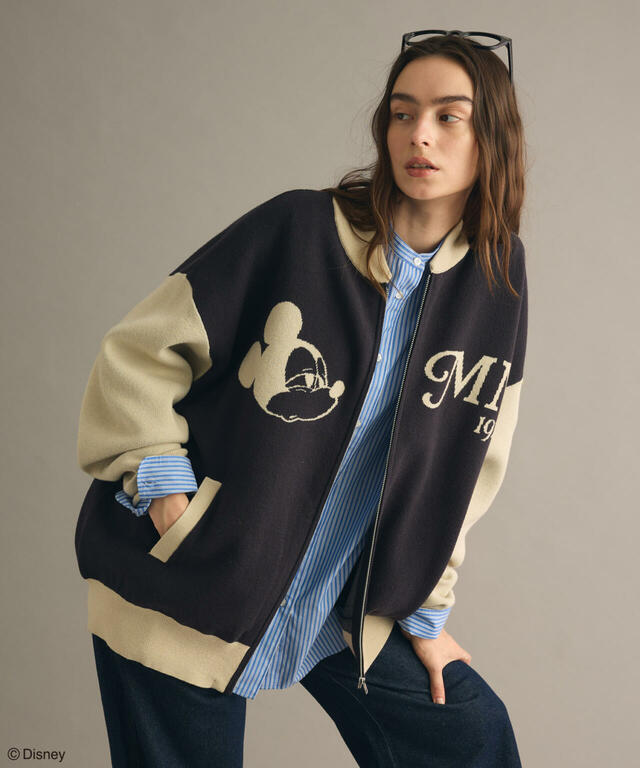 カウチンモチーフZIPニットブルゾン ¥7,990｜CRAFT STANDARD BOUTIQUE ディズニーコレクション