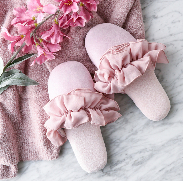 Francfranc（フランフラン）シフォン ルームシューズ フリル