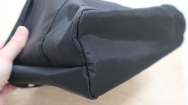 【無印良品 ナイロンバッグインバッグ】サイズは幅27×長さ18.5×マチ11cm。マチ広で荷物をたっぷり収納できます