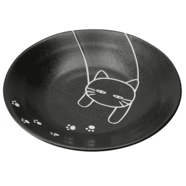 【ニトリ デコホーム】「深皿 カルエクレデコ(デコネコ ブラック DI508)」799円