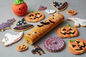 パンプキンロールケーキとクッキー