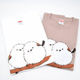 シマエナガ 「Tシャツ」/ 白・スモーキーピンク