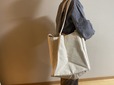 【無印良品　インド綿持ち手が二つあるトートバッグ】持ち手が長いバージョンも