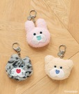 【LOWRYS FARM×mojojojo】「【mojojojo】／ぬいミラーキーチャーム」1,790円／毛足のあるファーを使用したモコモコ感がキュート